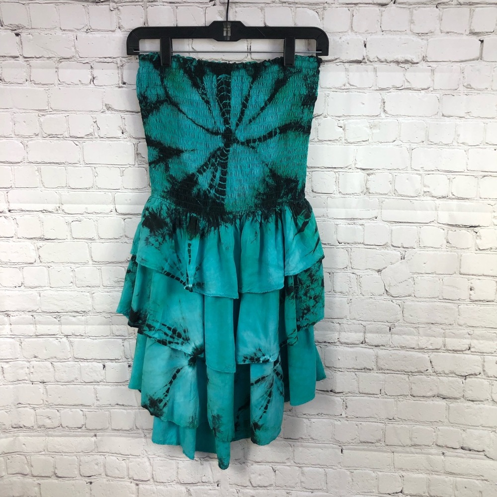 PJK Strapless Tye-Dye Dress
